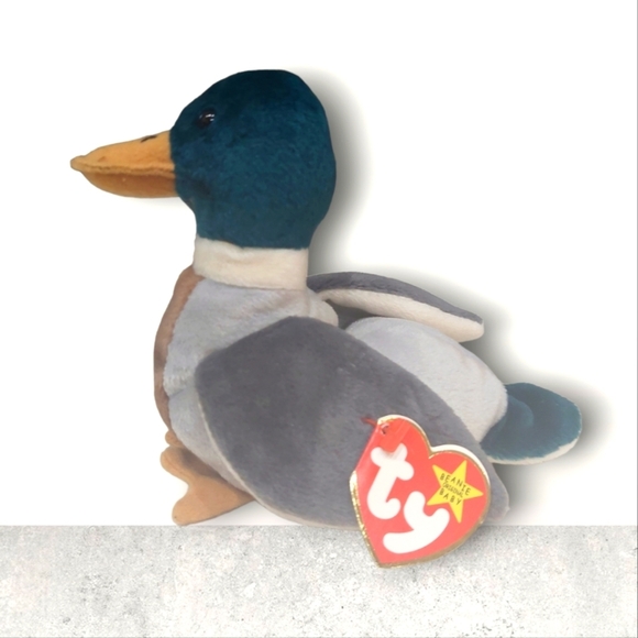 Retired Classic Beanie Babies "Jake" the Duck Mint Condition- Popular Must Have - Picture 3 of 9